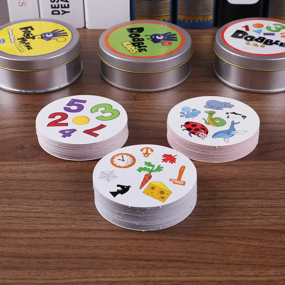 

Educational Cards Parent-Child Paper Board Interactive Game Flash Card Baby Learning English table game family fun poker game