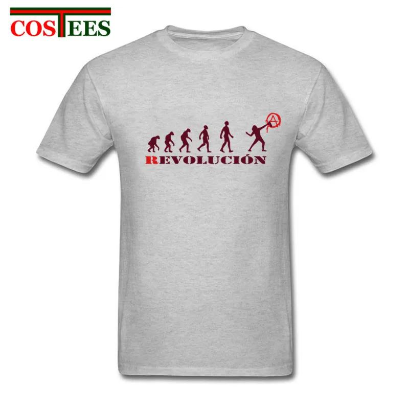 С забавным рисунком повседневные футболки для мужчин брендовая анархии Символ
