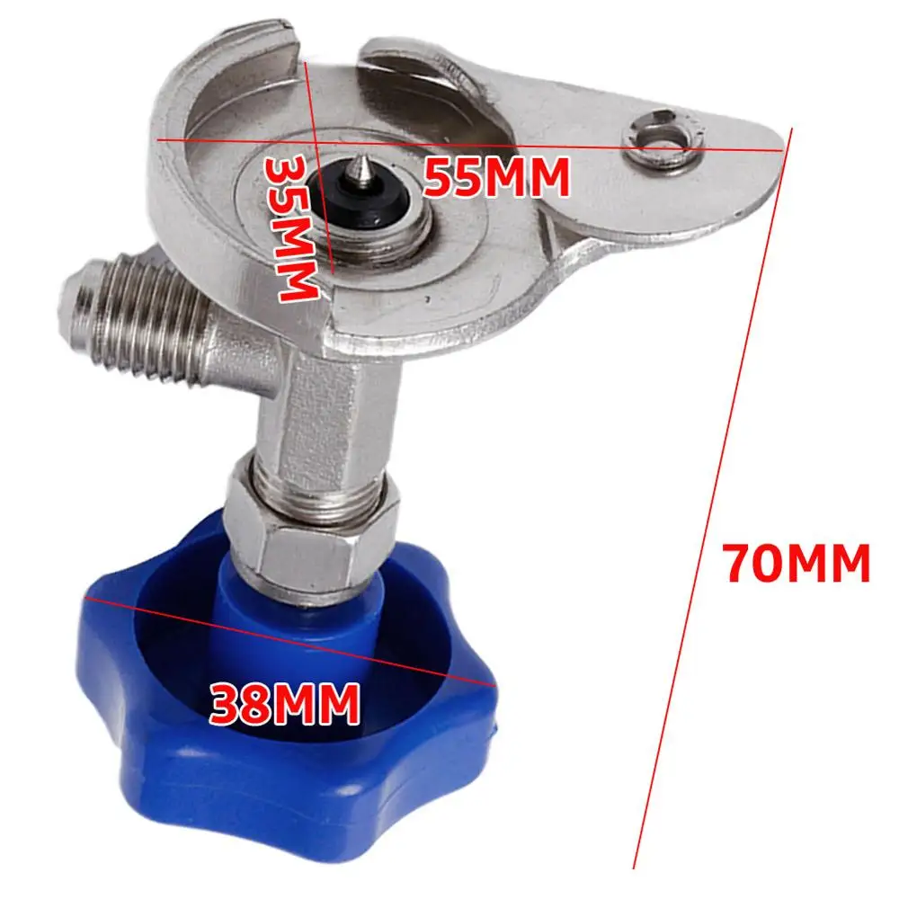 1pc R134a Refrigerant Brass Bottle Opener Dispense Valve Cylinder Can Touch 1/4 SAE Thread Adapter for R12 R22 | Автомобили и