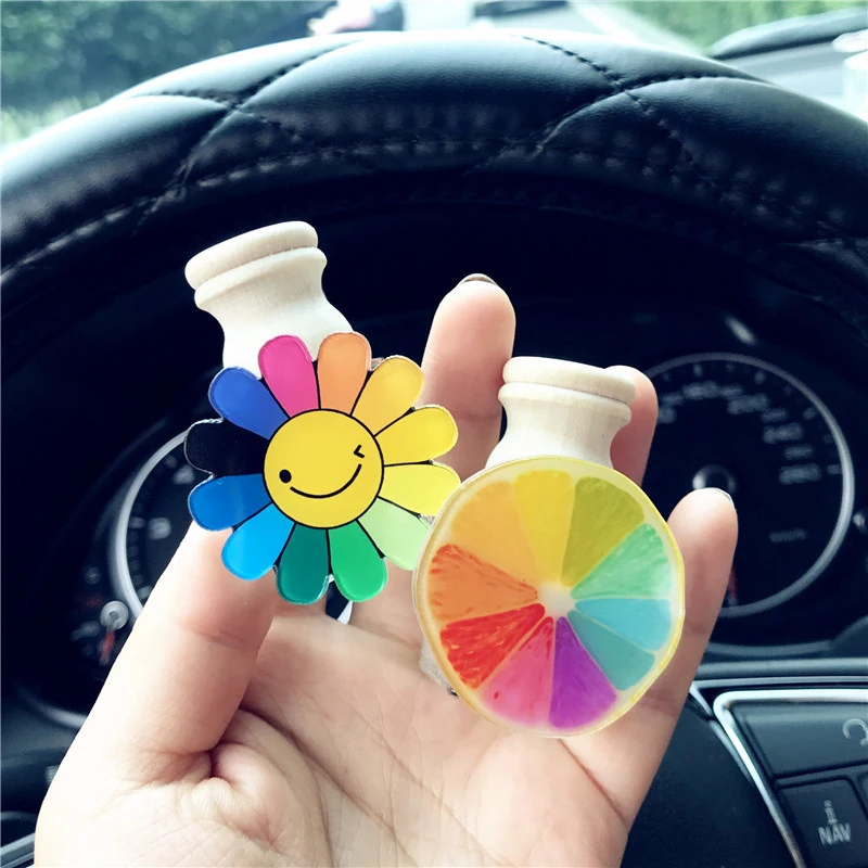 Автомобильные украшения парфюм Подсолнух прекрасная бутылка стеклянные банки