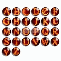 12mm 10mm 14mm 16mm 20mm 25mm 455 english alphabet mix round glass cabochon jewelry finding 18mm snap button charm bracelet