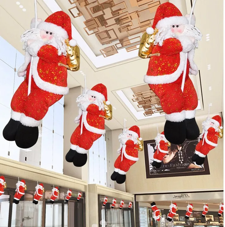 Christmas Santa Claus Climbing Ladder Doll Rope Creative Xmas Tree Decor Kid Toy Gift Hanging | Дом и сад