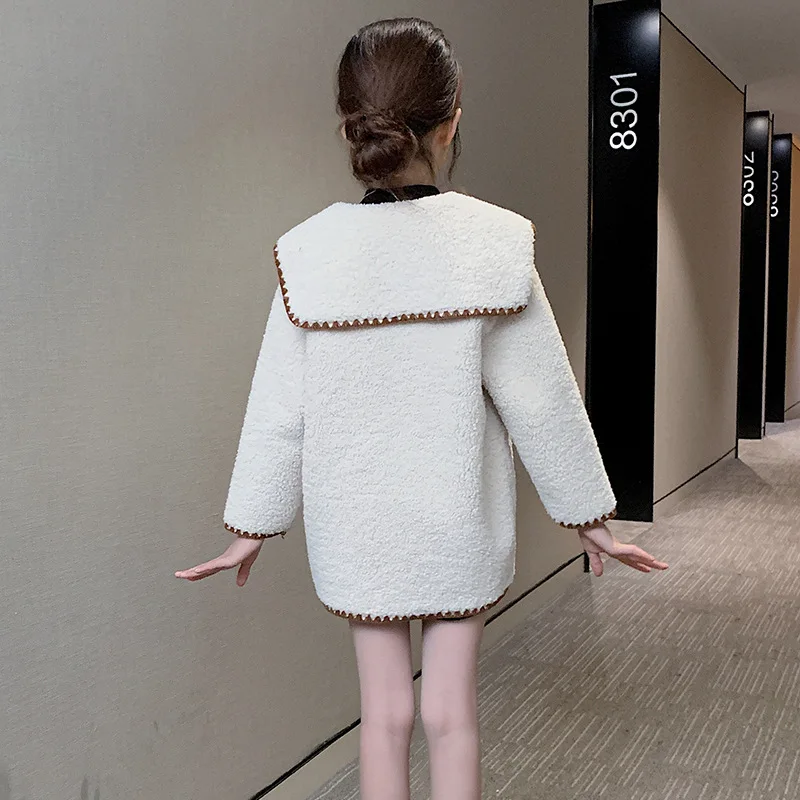 

Fleece Jacket Winter Spring Autumn Coat Outerwear Top Children Clothes School Kids Costume Teenage Girl Clothing High Quality