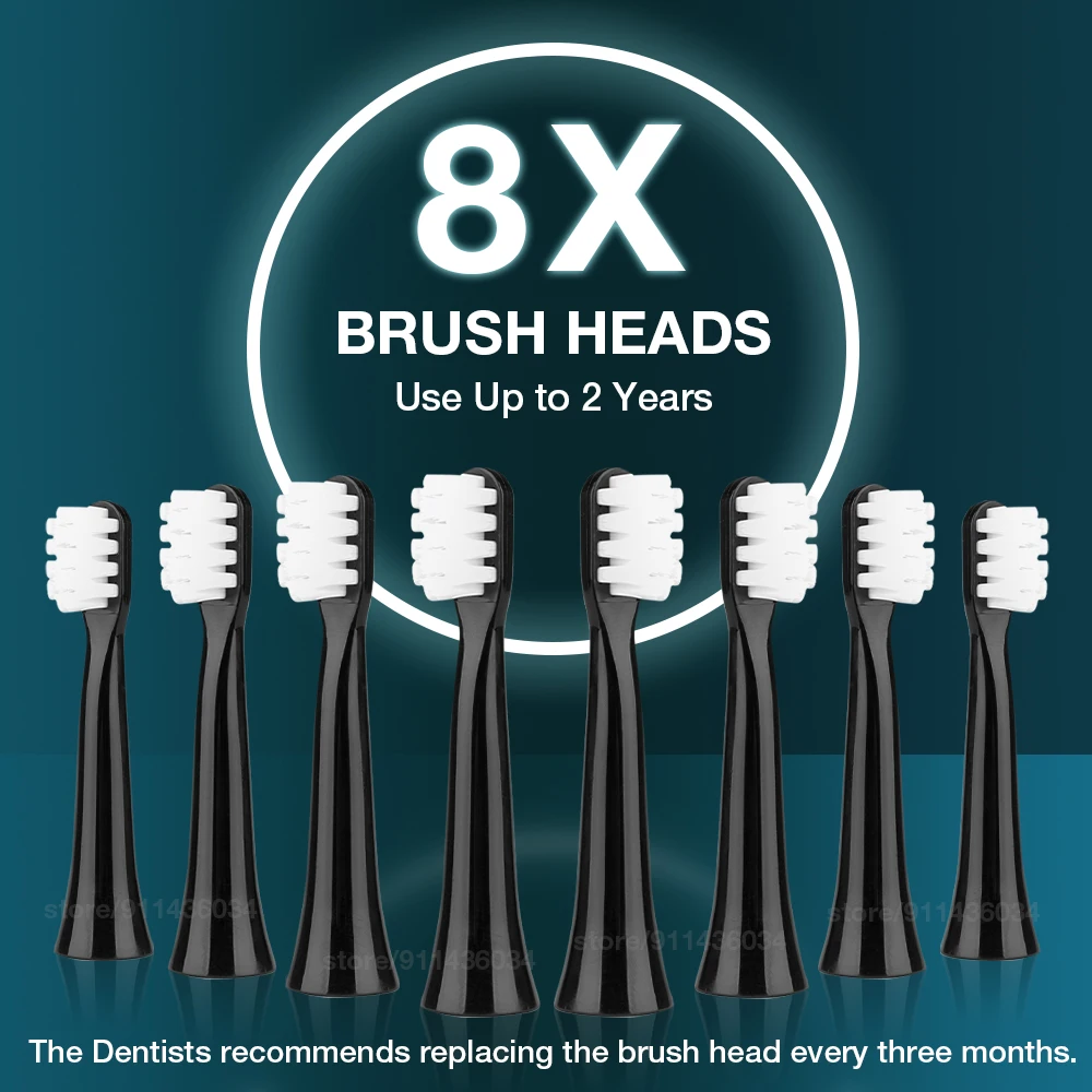 

Newest Sonic Ultrasonic Sonic Electric Toothbrush for Adults Smart USB Rechargeable 8 Brush Heads Washable Whitening Toothbrush