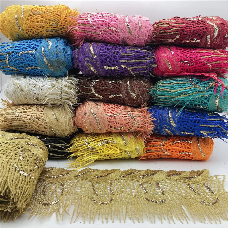 10 метров Винтаж множество дизайнов доступно Металлик вышитые Мотив блестящим