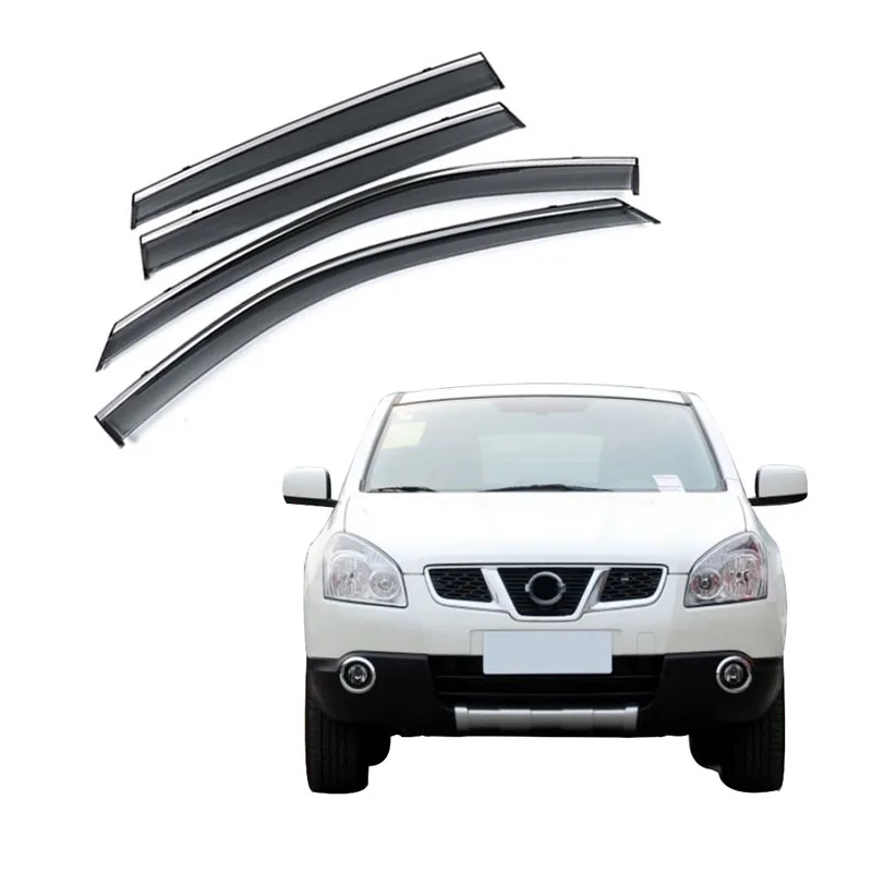 Car Side Window Wind Sun Rain Visor Deflectors Shield Fit For Nissan Qashqai J10 2008 2009 2010 2011 2012 2013