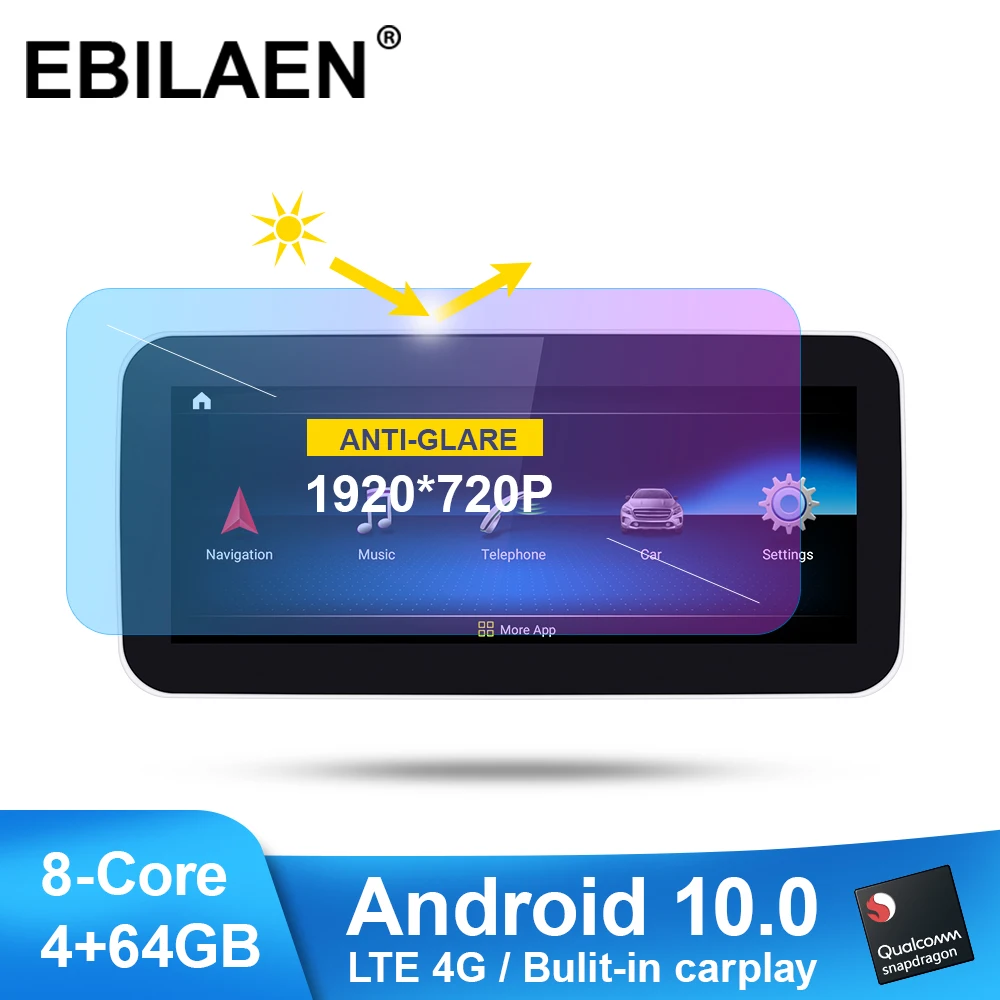 Qualcomm Android 10 Автомобильный мультимедийный плеер для Mercedes Benz A W176 CLA C117 X117 GLA X156