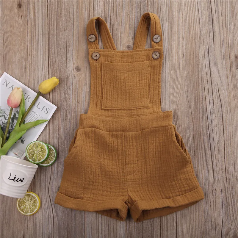 Летний комбинезон для новорожденных без рукавов на пуговицах | Мать и ребенок