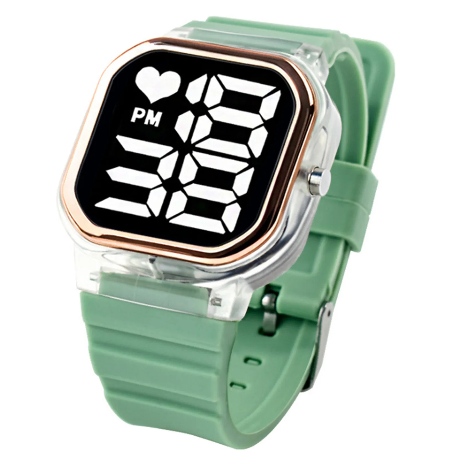 Часы светодиодные силиконовые в повседневном стиле для женщин наручные