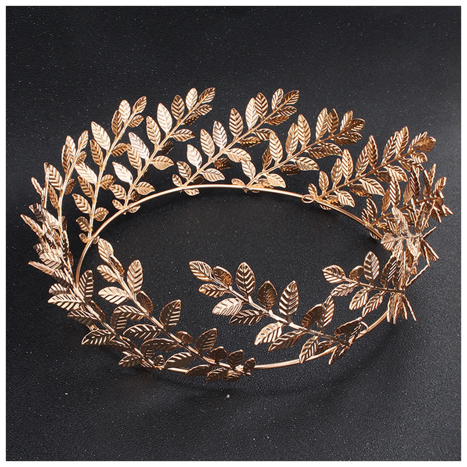 

Crown Ornament Bridal Wedding Accessories Simple Alloy Leaves Bridal Electroplating Dress Jewelry FS99