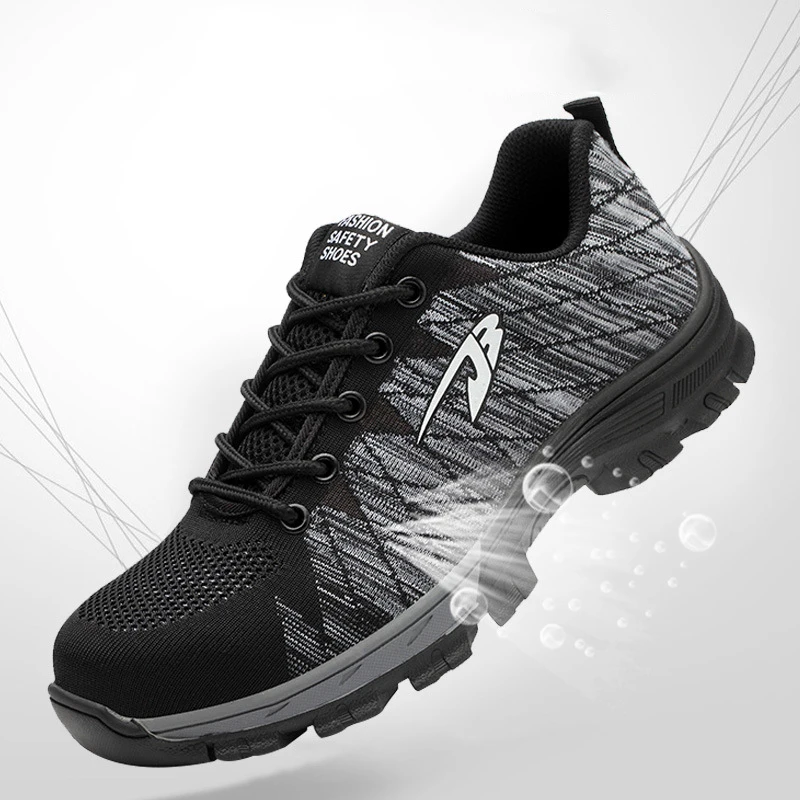 Безопасная Мужская обувь со стальным носком устойчивая к проколу унисекс