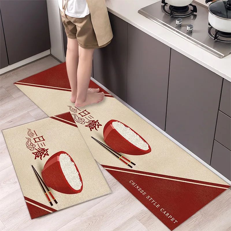 

Fashionable Simple Nordic Style Kitchen Floor Mat Household Carpet Long Strip Door Mat Modern Home Decor