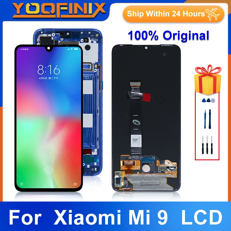 

6,39 "Оригинальный дисплей для Xiaomi Mi 9 дигитайзер сенсорного экрана в сборе для Mi 9 LCD M1902F1G M1902F1A дисплей запасные части