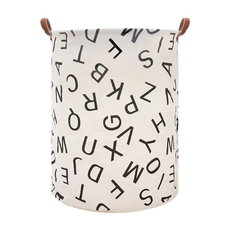 

Canvas Laundry Organizer Basket Waterproof Large Capacity Laundry Hamper Dirty Clothes Storage Basket Toy Home Storage Bin