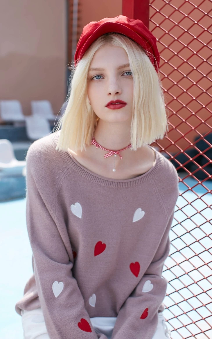 Vero Moda свитер женский женский свитер с узором в виде сердца и открытыми плечами, свободный крой, шикарный | 318313505