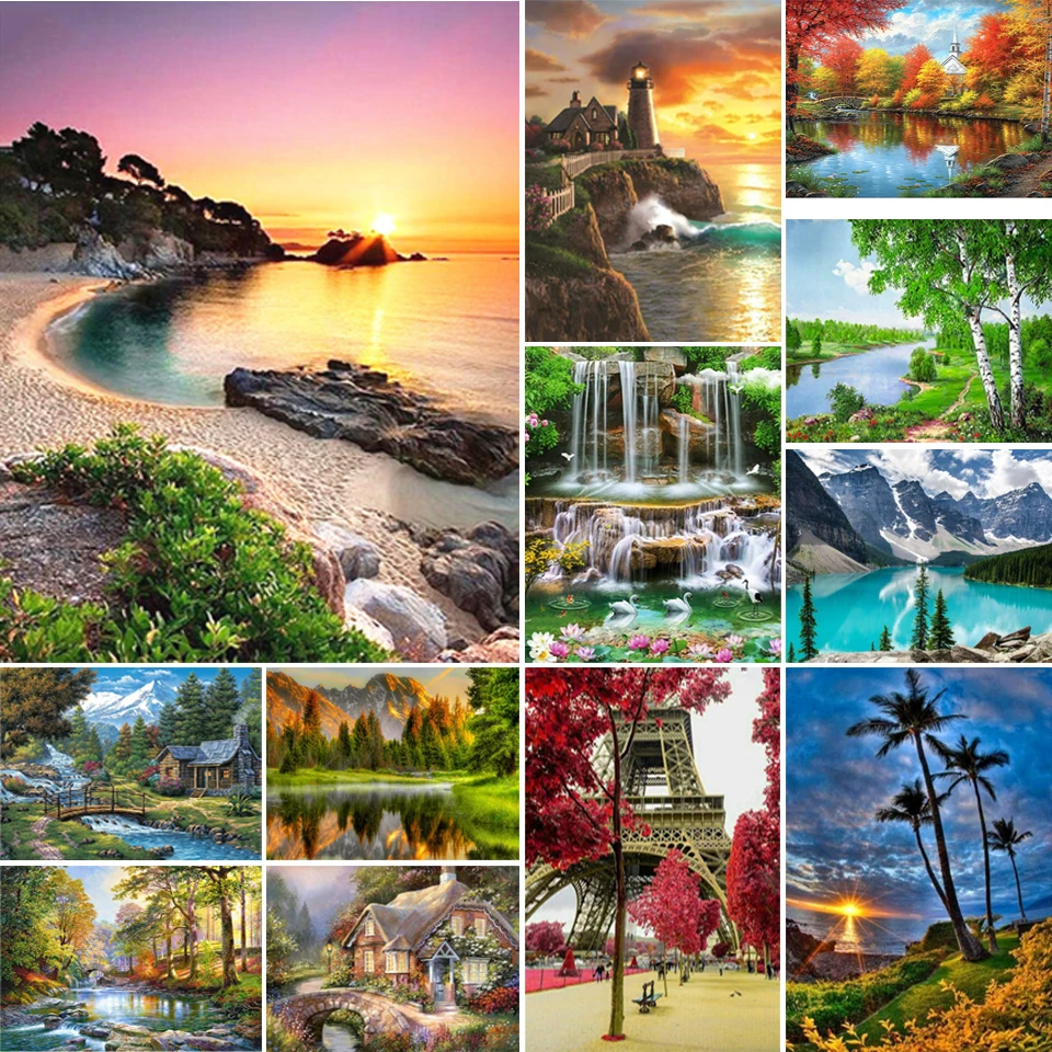 Набор для алмазной вышивки пейзаж Маяк | Дом и сад