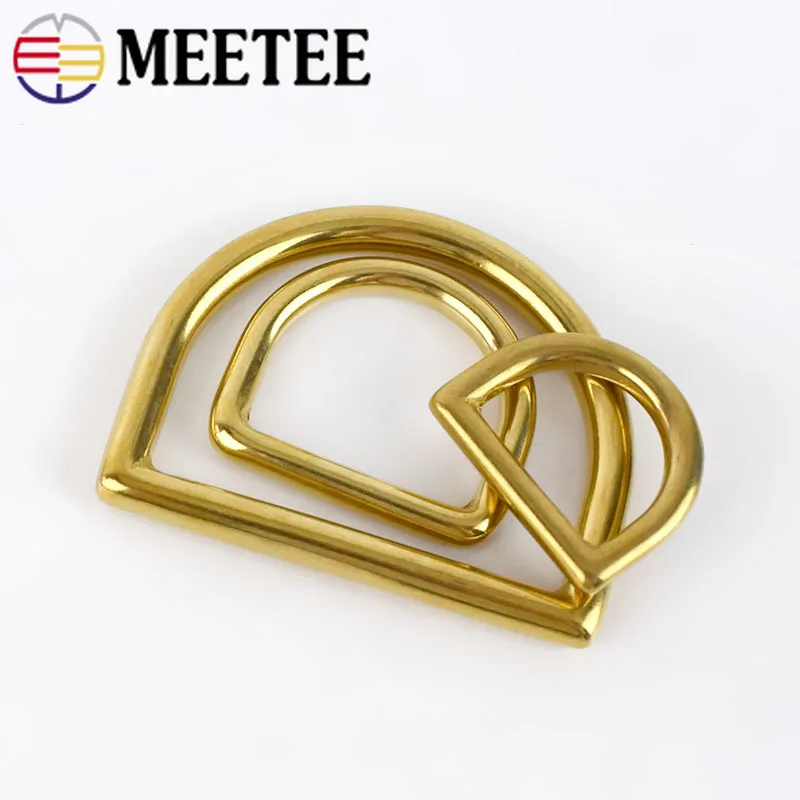 5 шт./10 шт. Meetee твердая латунь O D-образное кольцо Пряжка из чистой меди Сделай Сам
