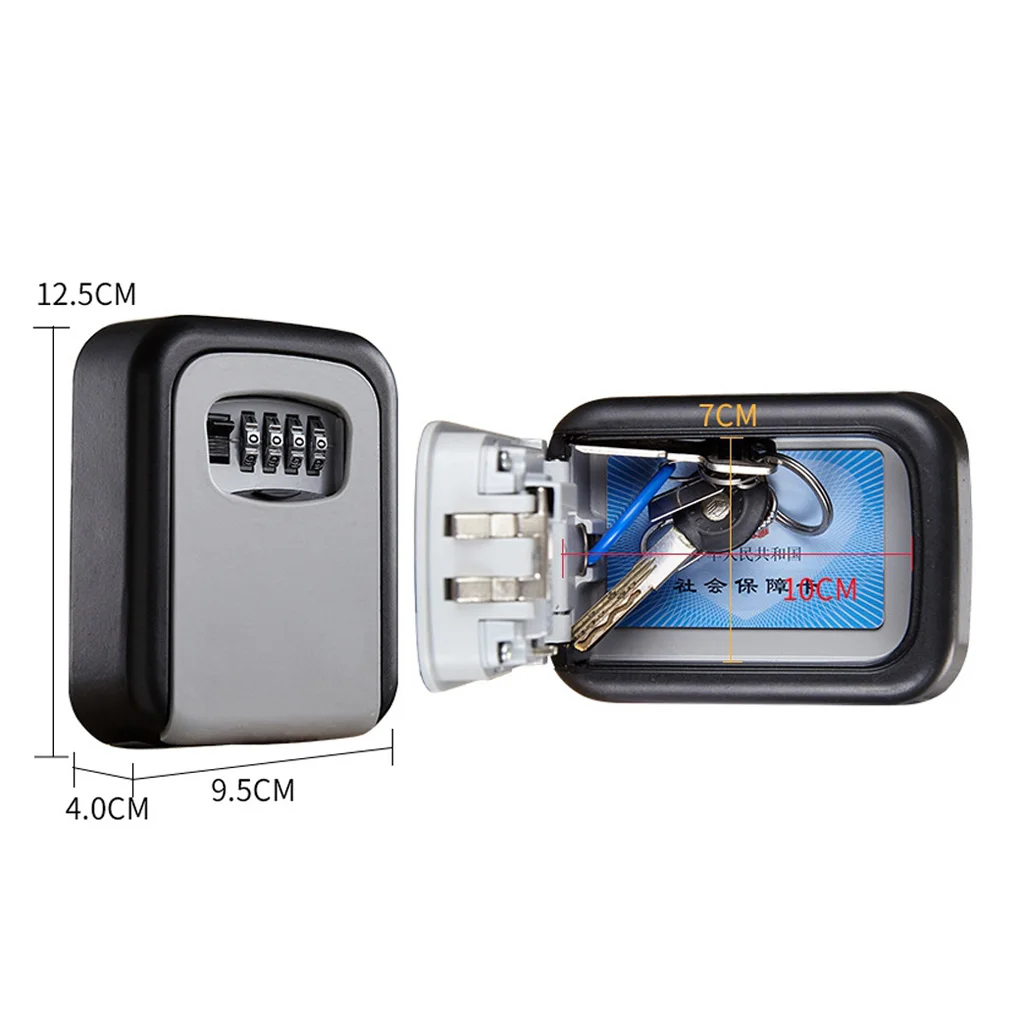 Замок для ключей настенный Сейф защита от атмосферных воздействий 4-значная