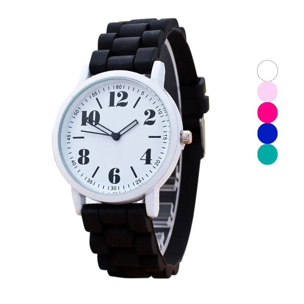 

Women Sporty Watches Colorful Silicone Watch Quartz Wristwatch Motion Quartz Watches Simple Clock reloj mujer relogio feminino