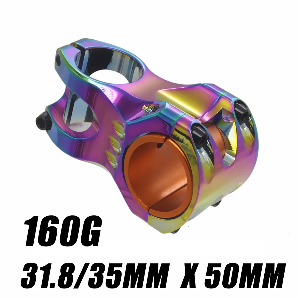 MTB XC AM DH FR, цветной руль для велосипеда, CNC 31,8*50 мм, короткий стержень для велосипеда, для горной дороги, велосипедный стержень, Радужный стержень, запчасти для велосипеда