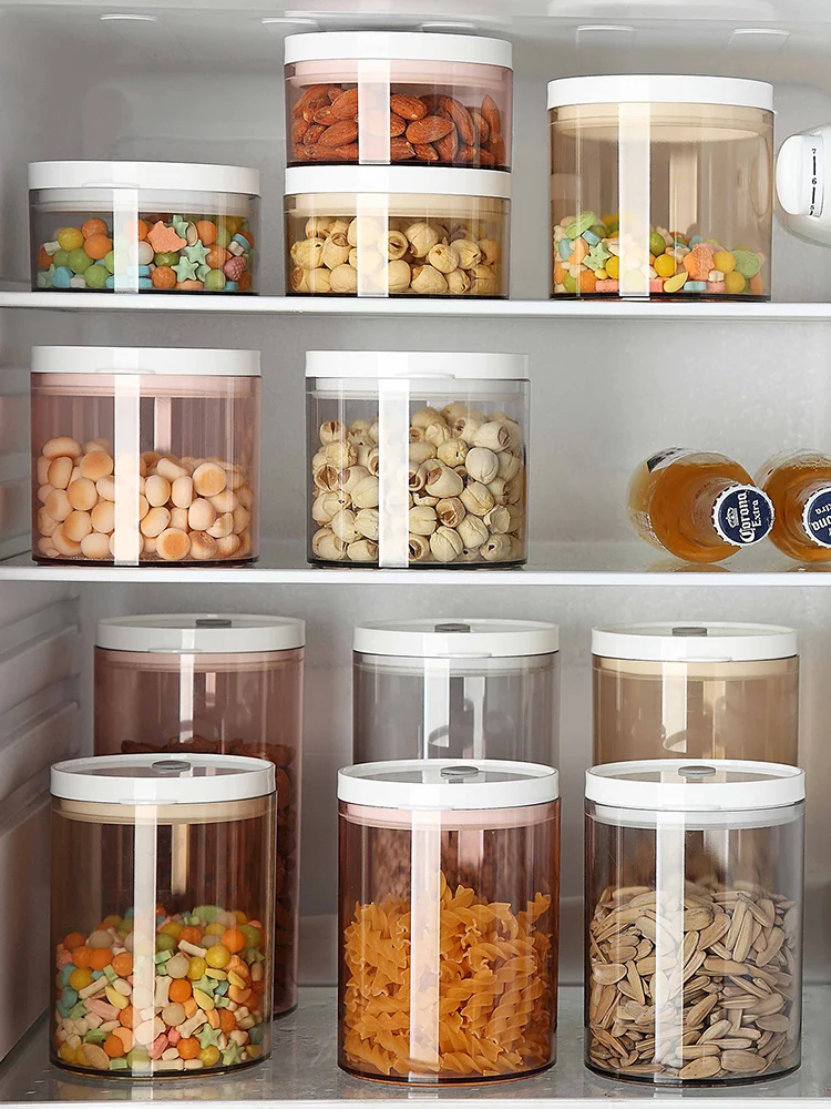 

Transparent High Transparent Covered Food Container Kitchen Storage Bottle Store Food Ingredient Candy Biscuit Storage Jar Home