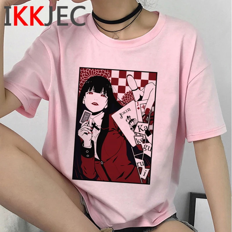 

Летняя футболка kakegurui, Мужская Уличная одежда, футболки с графическим рисунком, повседневная одежда, летний топ, белая футболка