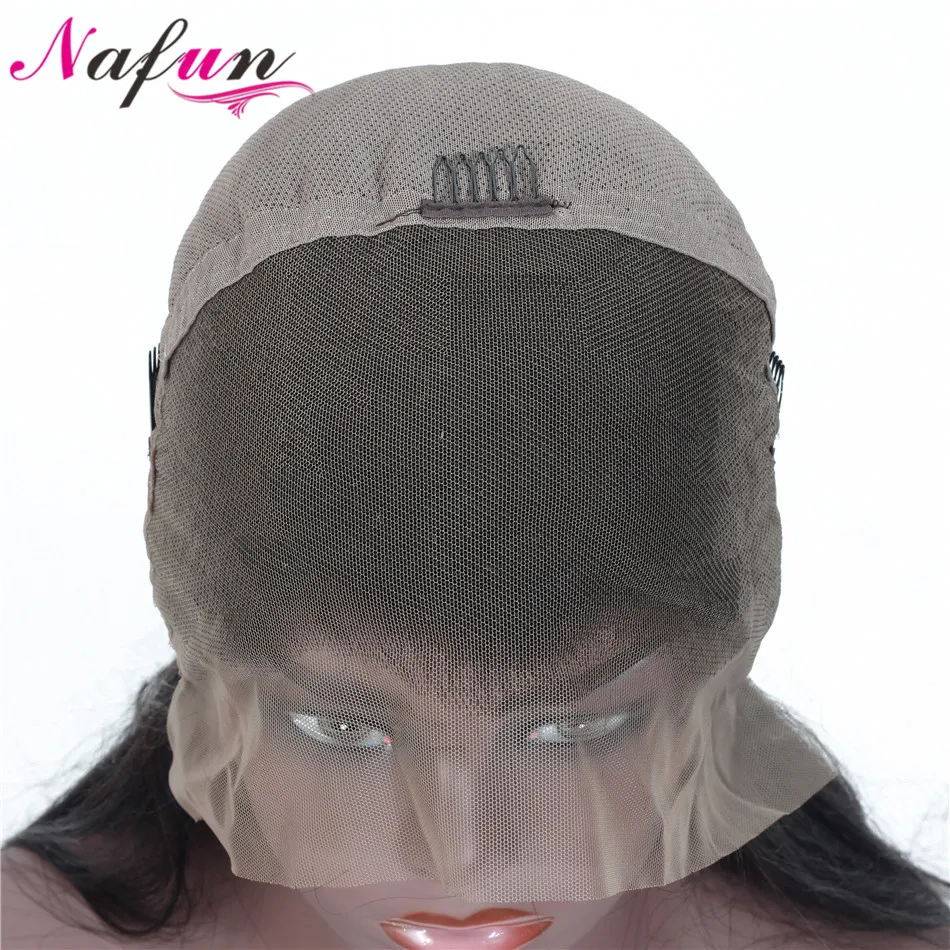 NAFU прямые переплетенные полные парики человеческих волос шнурка предварительно