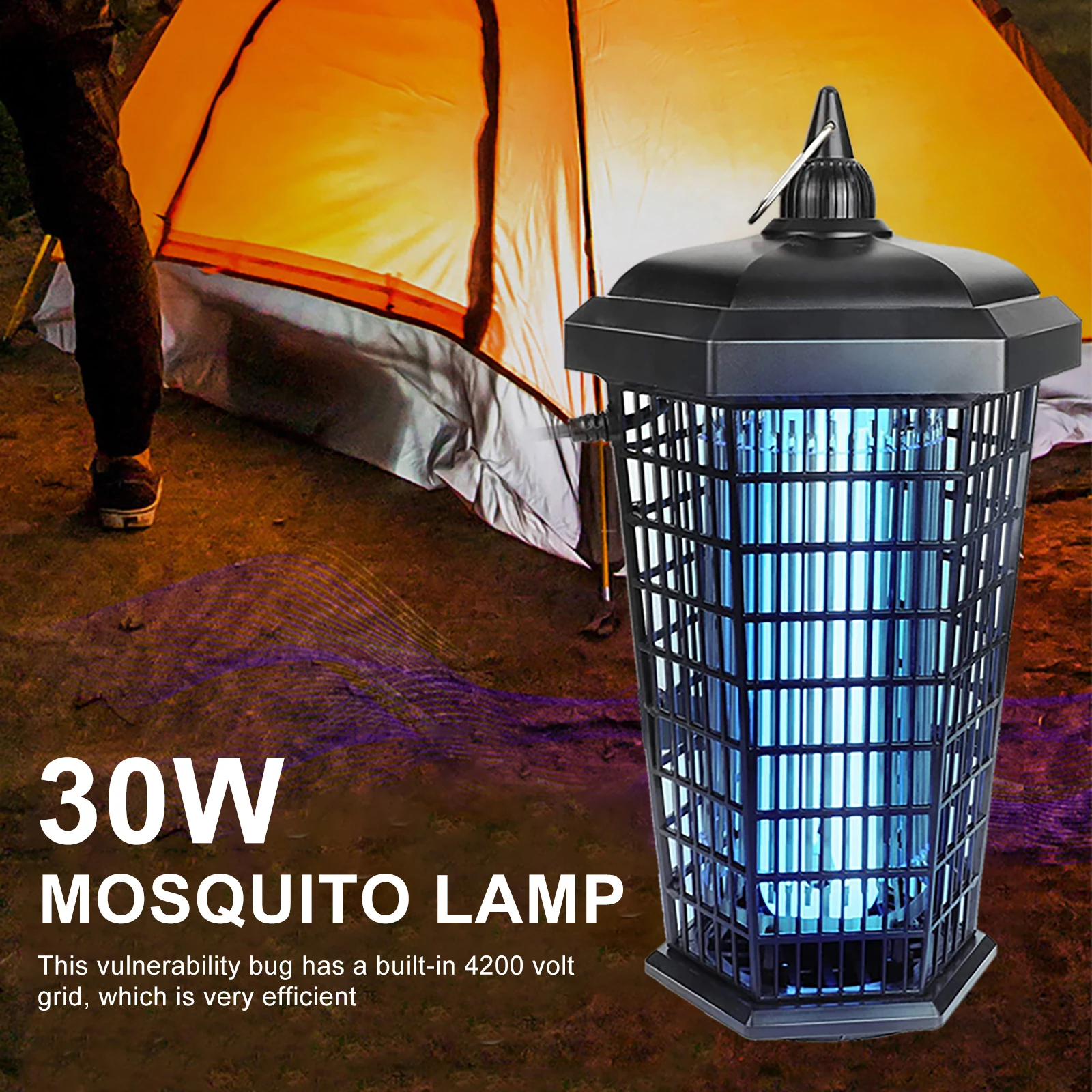 

Rechargeable Electric Mosquito Killer Lamps 30W led Powered Mata Mosquito Trap Bug Zapper Insect Killer Led Lamp