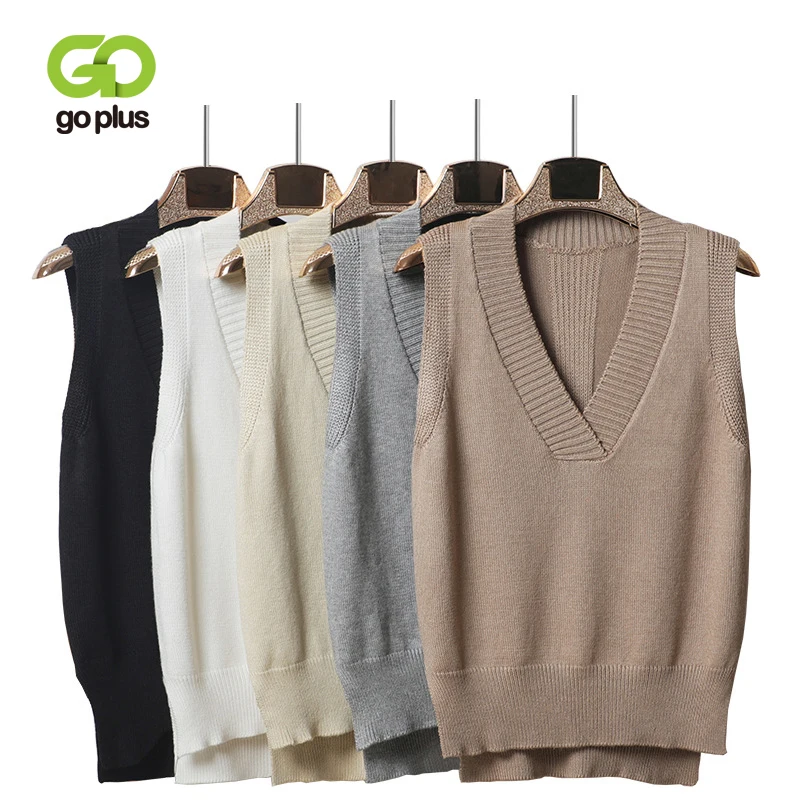 Women Knitted Sweaters Korean Style Sleeveless Vest Pullover Women's Sweater Jumpers Abrigos Mujer Invierno 2022 Sweter C8998 | Женская