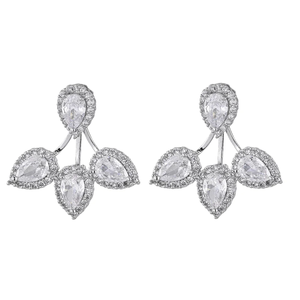 

Bettyue New Arrival Charming Flower Design Earring With Waterdrop Shape Zirconia For Female Elegant Dress-Up Fine Jewelry