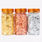 1 бутылка имитация золотого и серебряного цвета медная фольга художественное ремесло 3 г листовой чешуйчатый лист объемная фольга бумажные листья для золочения Сделай Сам дизайн ногтей Декор