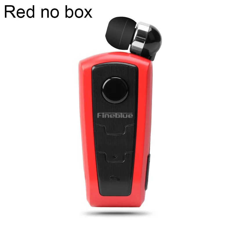 Red no box Настоящие Fineblue F910 Беспроводная bluetooth-гарнитура в ухо Вибрационный оповещение о ношении клип наушник Hands-Free для смартфонов - Цвет: Red no box