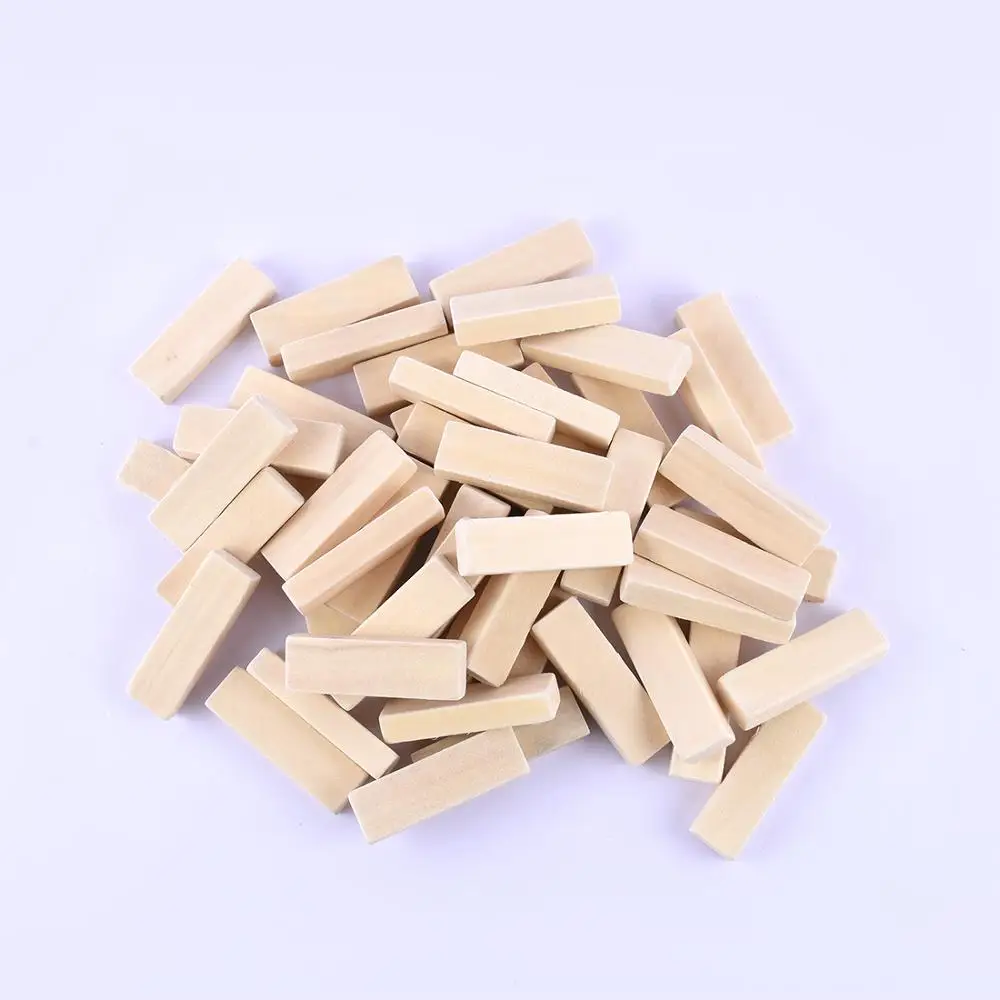 50pcs DIY Tower Wood Assembled Building Blocks for Kids Family Game Domino Stacker Extract Educational Toy Gift | Игрушки и хобби