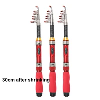 mini fishing rod spinning carbon hand fishing tackle ocean rod easy to carry telescopic fishing pole