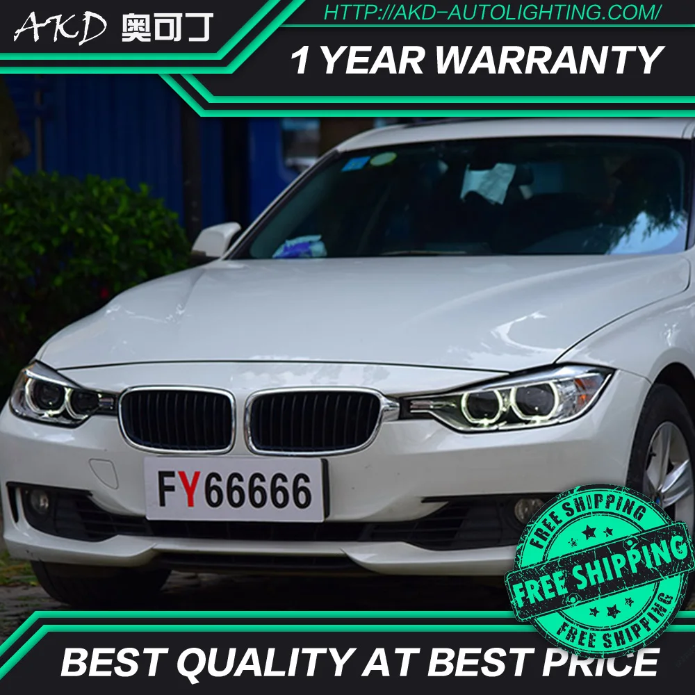 Автомобильные фары AKD для 3 серии F30 320i 320Li светодиодные DRL биксеноновые ходовые