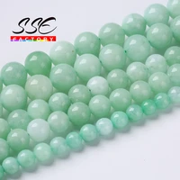 natural stone beads green angelite for jewelry making round loose beads diy bracelet accessories 6 8 10mm 15 strand wholesale
