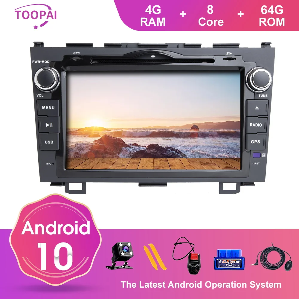 TOOPAI Android 10 для Honda CRV 2007 2008 2009 2010 2012 Авто Радио Стерео головное устройство GPS