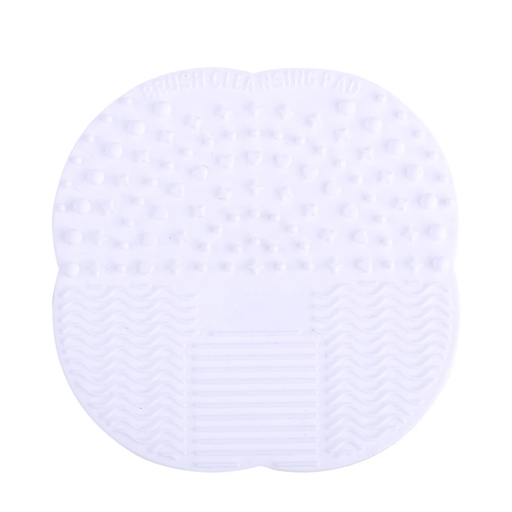 white 1 шт. Силиконовые кисти для макияжа коврик для очистки макияжа моющая щетка чистящий коврик косметические кисти силикагель скруббер доска - Цвет: white