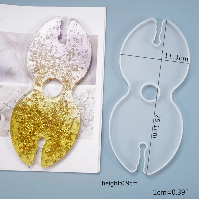 

Crystal Epoxy Resin Mold Wine Rack Tray Bracket Cup Holder DIY Silicone Mould C7AF