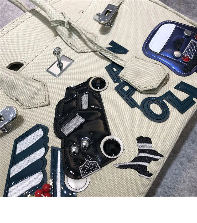 

Women Kelly Bags Canvas Embroidery Purse Handbag Shoulder Bags Cross Body Messenger Bag Totes Braccialini Style Naples Street