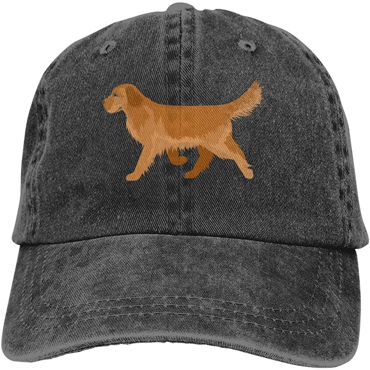 

Denim Cap Cute Golden Retriever Baseball Dad Cap Adjustable Classic Sports for Men Women Hat