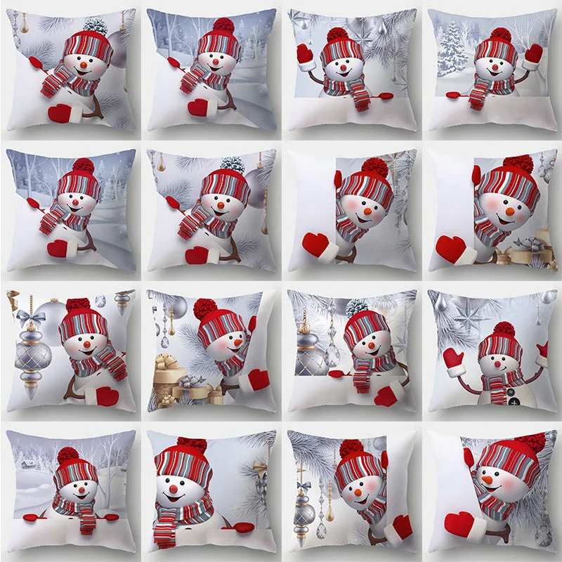 

2022 Merry Christmas Cushion Cover Christmas Decoration Home Christmas Ornaments Christmas Gifts Happy New Year 2022