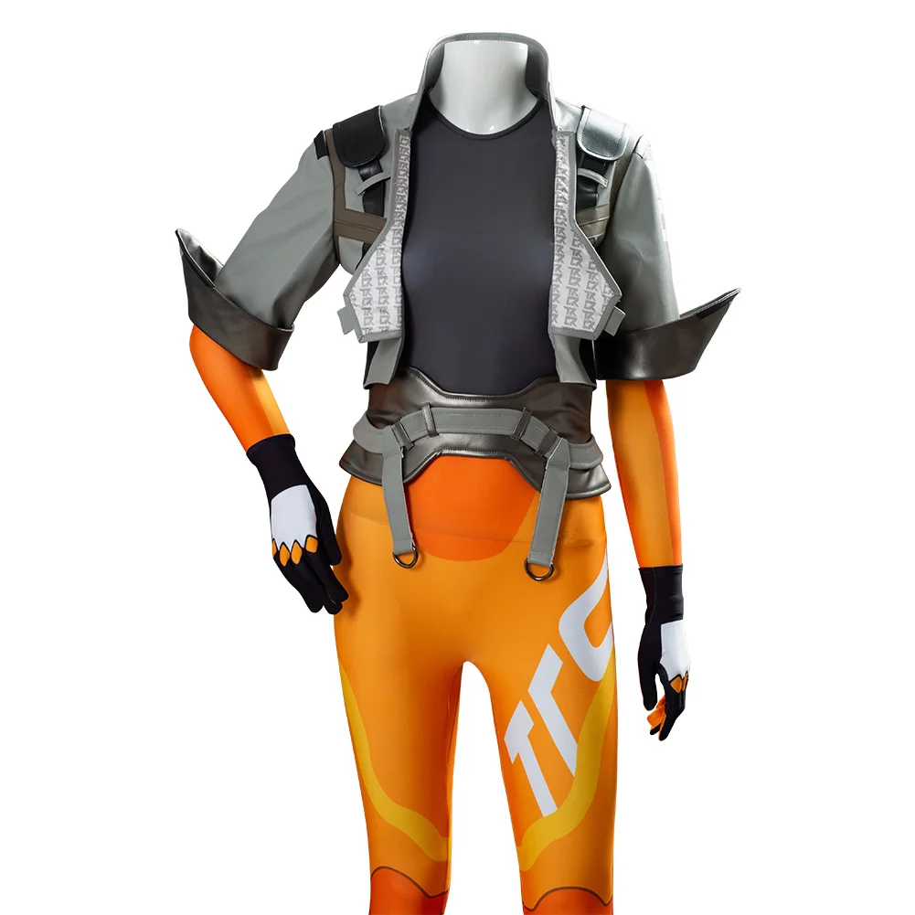 

Game OW Tracer Lena Oxton Cosplay Costume Dress Jumpsuit Uniform Halloween Carnival Costume