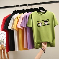 cartoon multi color top women short sleeved t shirt girls new style student tops classmate clothes summer casual streetwear