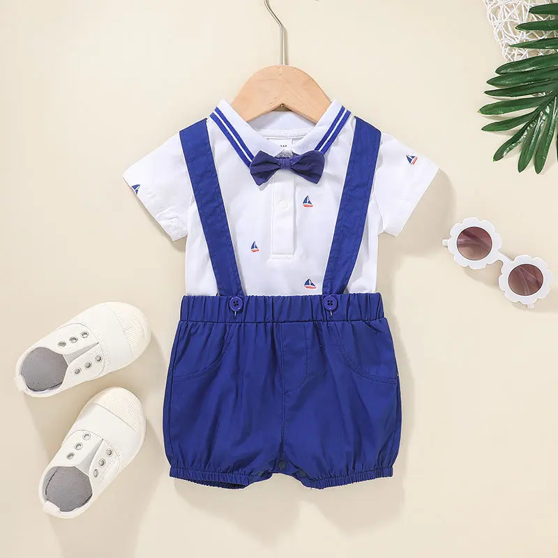 

Baby Bodysuit Boy Baby Clothing short sleeve Newborn Body Dark blue 100% Cotton 0 to 18 months Baby Clothes set