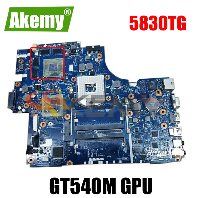 AKEMY MBRHK02001 MBRHK02001     Acer aspire 5830TG 5830T    P5LJ0 LA-7221P HM65 DDR3 GT540M GPU