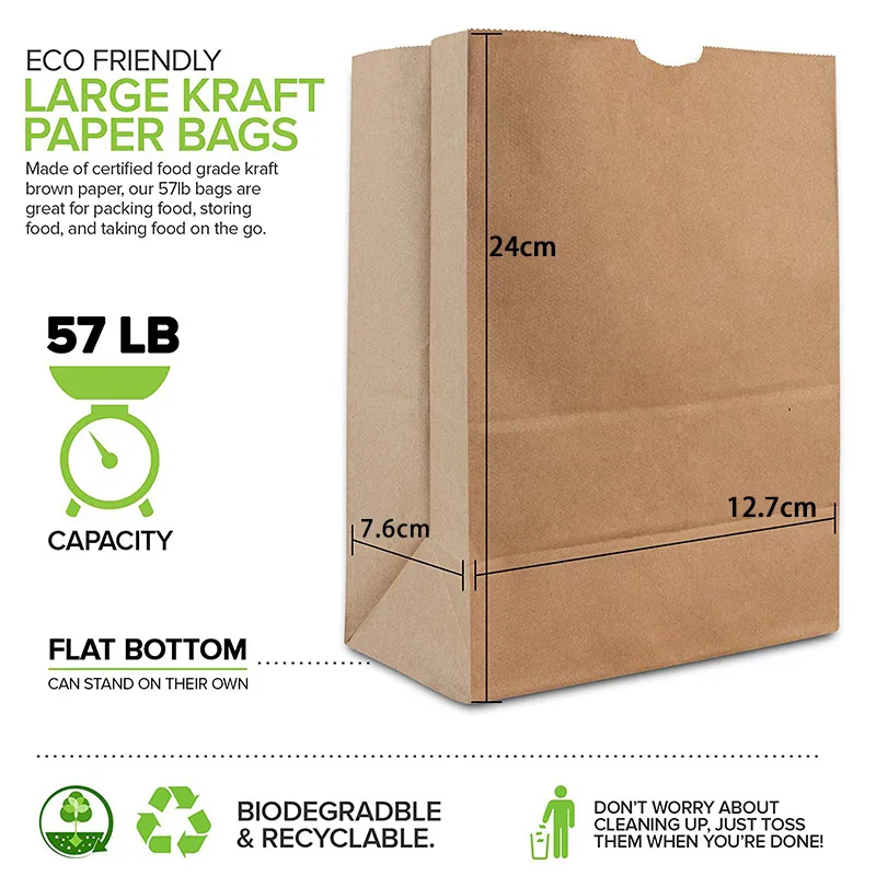 

NEW-Brown Paper Bags (200 Count) - Small Kraft Brown Paper Bags for Packing Lunch - Blank Kraft Brown Paper Bags for Arts