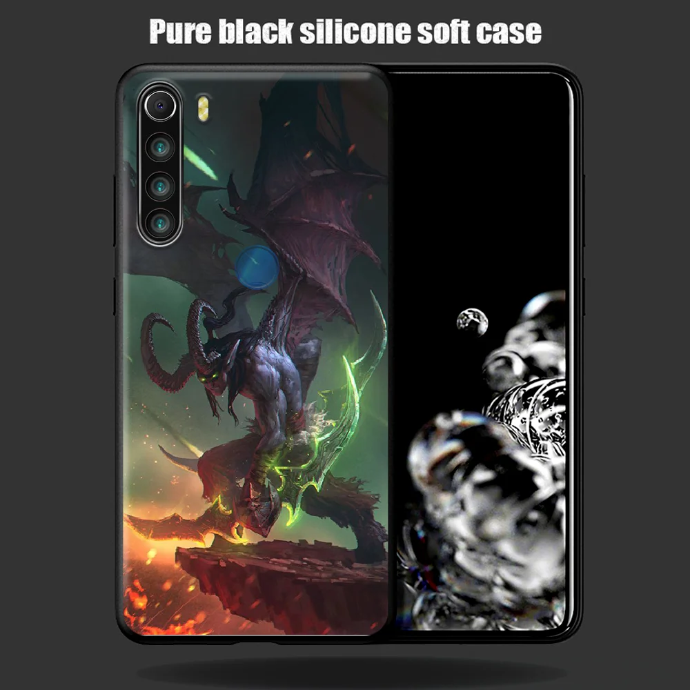

Illidan World Of Warcraft Phone Case Cover Hull For XIAOMI Redmi 7 7A 8 8A 9 9C Note 6 7 8 9 9S K20 Pro K30 black Prime Luxury