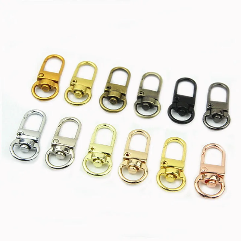 

5Pcs 10mm Mini Bag Metal Belt Strap Buckles Carabiner Snap Spring Hook Lobster Clasp Dog Hook for Purse DIY Leather Craft