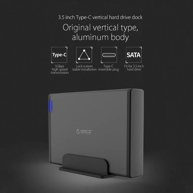 Корпус для внешнего жесткого диска ORICO 7688C3 3 5 дюйма USB 8 ТБ | Компьютеры и офис
